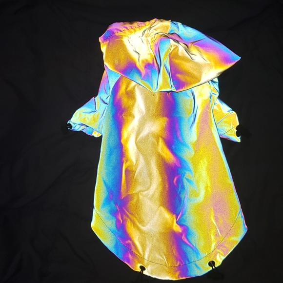 Rainbow Iridescent Reflective Rain Coat - Picture 2 of 5